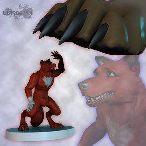 3D Blueeuedredwolf by Lukoi