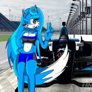 Maya Miles Indy car race girl by JoshuatheRacefox