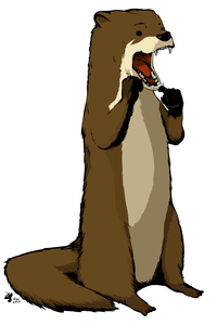 Flossing otter by PunkinPirate