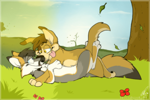Lovely snuggles by RepoFox