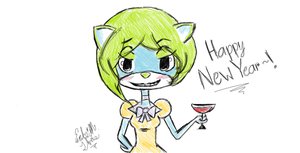 Gwen and New Years by AkireSamoht