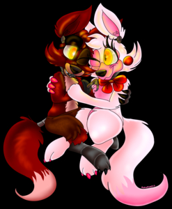 Chibi Foxy and Mangle by PlagueDogs123