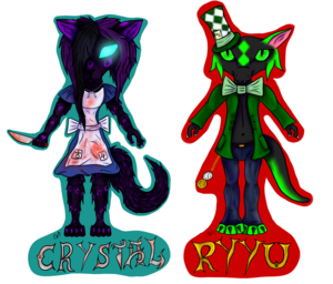 Con badges for confuzzled 2015 by CrystalWolfDarkness