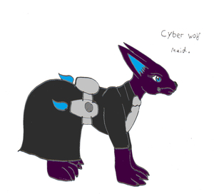 cyber wolf maid by pd123sonic