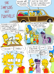 The Simpsons Visit Ponyville (8 pages) by KinkyTurtle