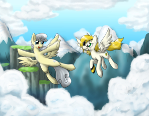 Soaring skies with a friend by RuneBlade