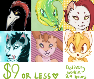ICONS / Character Busts 9 DOLLARS OR LESS! by cradlesin