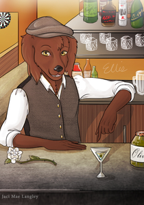 Ellis at the bar by Rubyquill