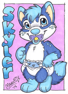 My first badge from Marci  by SkylerWuffy