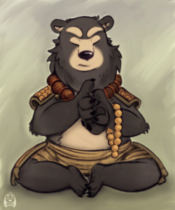 Meditating Bear by Puggy