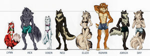 RP Characters and Size chart  by kattcattis