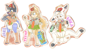 Happy Campers Badges 1 by Tegan