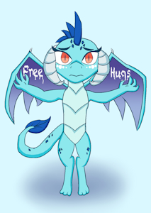 Tsundere Dragon wants a hug... by ChiptuneBrony