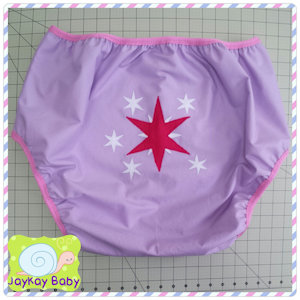 Large Twilight Sparkle PUL diaper cover! by JayKayBaby