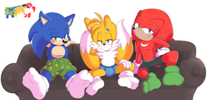 Team Sonic on a Sofa by Lex