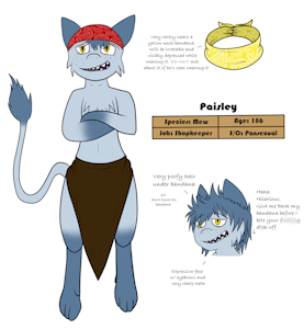 Paisley the Mew (ref sheet) by SilverAtlas