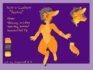 Jack-o-Lantern Deer - Character Auction by dragonmutt