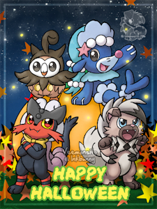 [Fanart] Pokémon Sun and Moon Halloween by Veemonsito