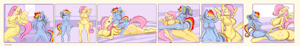 Fluttershy & Rainbowdash enlargement comic by dirtyscoundrel