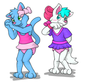 leppy and cyan by lepkitty