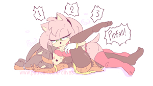 Amy and Sticks wrestling by diives