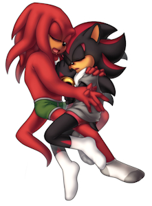 Knuckles and Shadow Spooning by Lex