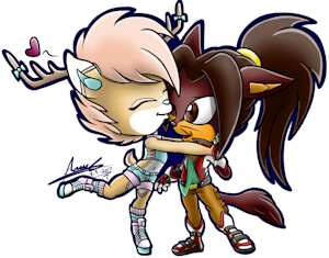 Ame and Bubblegum Chibi by AMY360