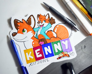 TFF badge: Kenny Kitsune by pandapaco