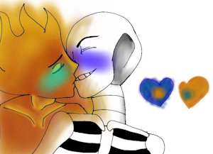 Sans X grillby by SmallUke