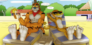 Big Cats at the Beach by Rhodenspire