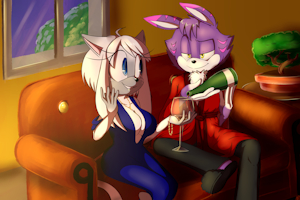 Meiko and Cheshire :comm: by BlueChika