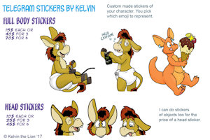Telegram sticker commissions available by KelvinTheLion
