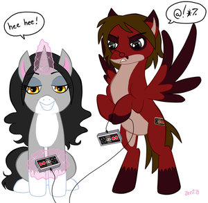 Gaming Ponies by zenia