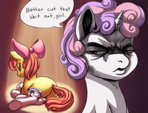 Sweetie Disapproves by Chromaskunk