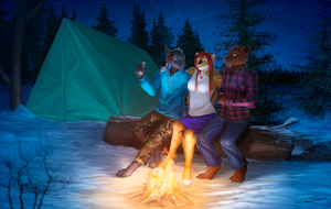 Campfire friends by Selene