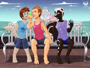 Hanging out at the boardwalk by RokukeShiba