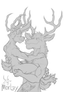 A couple of "horny" guys (WIP) XD by Morl3y