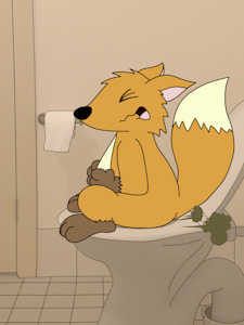 [Old Reupload] Constipated Little Fox by HatchlingByHeart