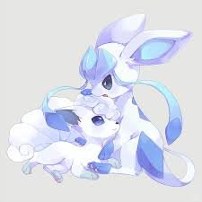 Vulpix and glaceon by Thegaminvulpix