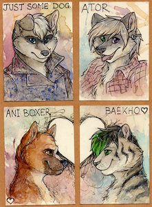 Watercolour Badges by TheGarnet