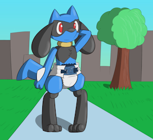 Morning Riolu Diaper Doodle by Rvlis