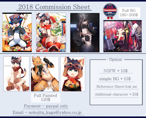 2018 Commission Sheet by Nekojita