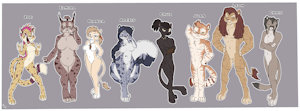 *ADOPTABLES*_Big cats by Fuf