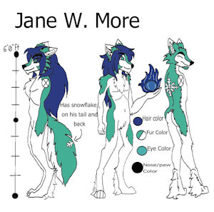 This is my Fursona Jane More by JaneWolfMore