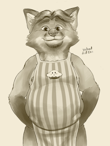 gideon grey with just the apron again by sexbad