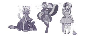 in stream sketches done during commission work by SynnfulTiger