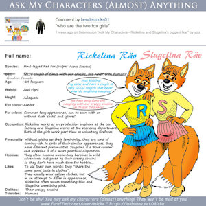 Ask My Characters - Who are the two foxgirls? by Micke