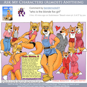 Ask My Characters - Who is the blonde fox girl? by Micke