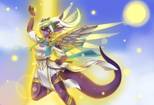 Athena's Victory Pose haha! by Royalderg
