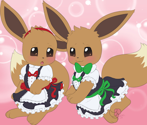 Eevee Maids by slimefur